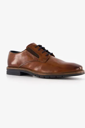 Bugatti Leren heren veterschoenen bruin