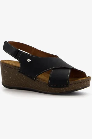 Hush Puppies Leren dames sleehak sandalen