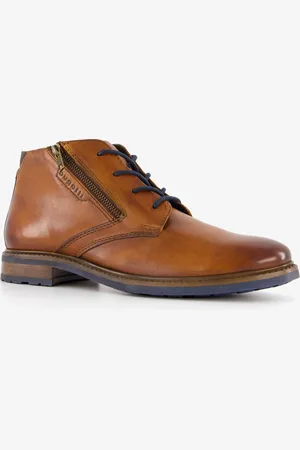 Bugatti Leren heren veterschoenen bruin