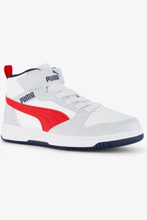 PUMA Rebound V6 Mid kinder sneakers /rood