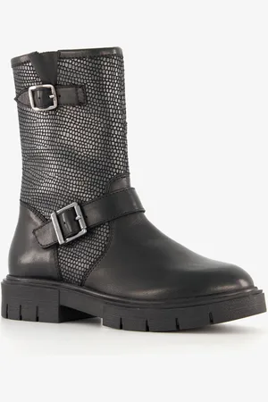 Groot Leren meisjes biker boots