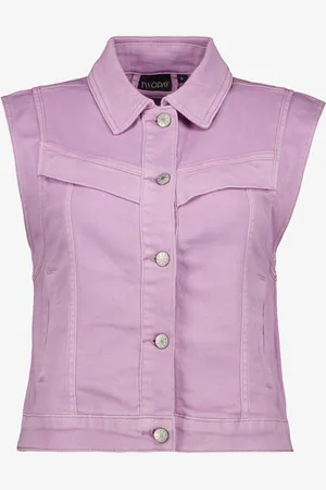 TwoDay Dames denim gilet lila
