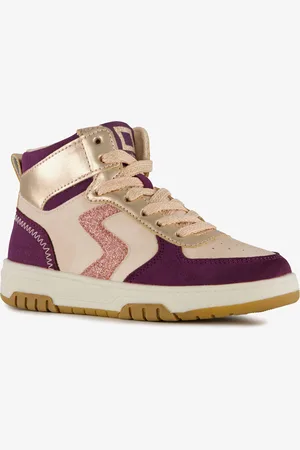 Blue Box Hoge meisjes sneakers goud