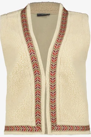 TwoDay Dames teddy gilet met borduursels
