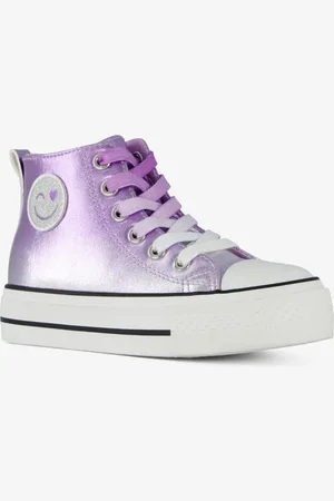 Blue Box Hoge meisjes sneakers smiley
