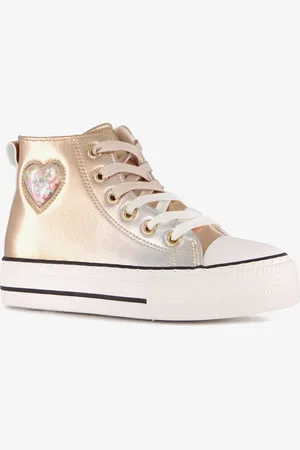 Blue Box Hoge meisjes sneakers metallic