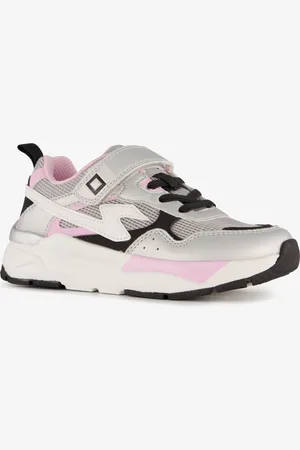 Blue Box Metallic sneakers met roze details