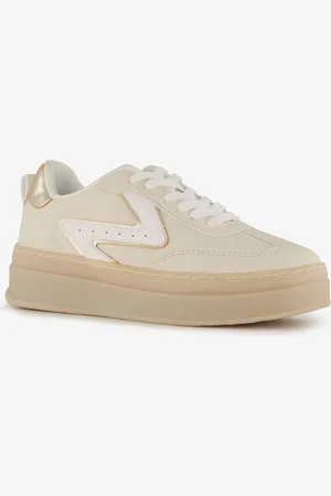 Blue Box Dames sneakers plateauzool goud