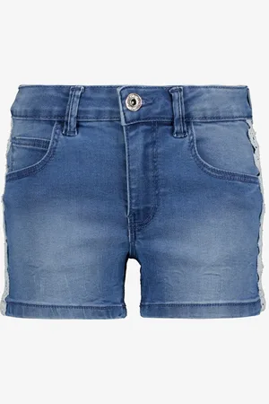TwoDay Meisjes denim short met borduursels