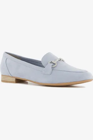 Nova Dames loafers lichtblauw