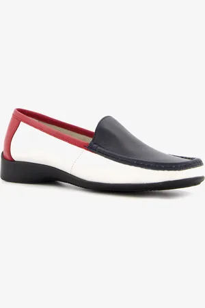 Hush Puppies Leren dames mocassins blauw