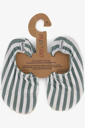 Slipstop Kinder schoenen met groene strepen