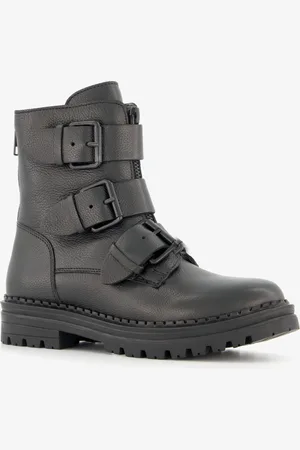 Groot Leren meisjes biker boots