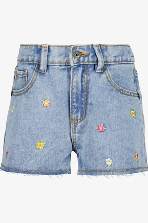TwoDay Meisjes denim short met borduursels