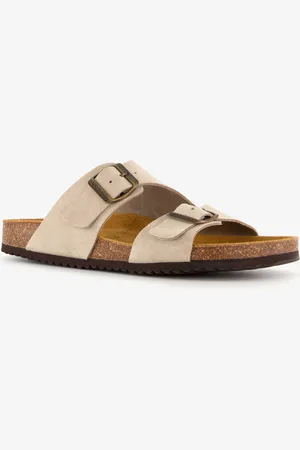 Hush Puppies Suede dames bio slippers beige