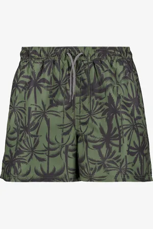 Osaga Heren zwemshort met palmbomen groen