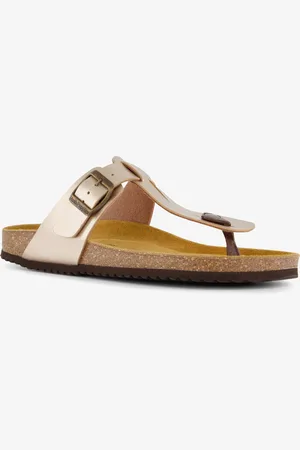 Hush Puppies Dames bio teenslippers beige