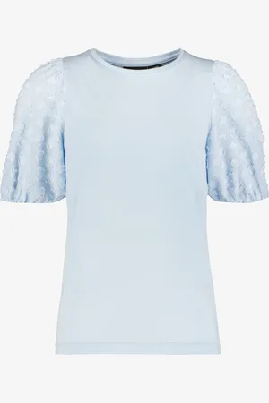 TwoDay Meisjes T-shirt met hartjes pofmouwen