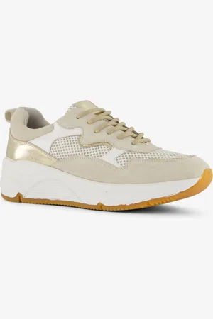 Hush Puppies Suede dames sneakers metallic