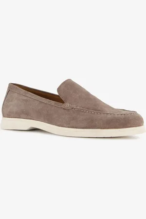 Van Beers Suede heren instappers bruin