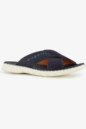 Bugatti Leren heren slippers cognac