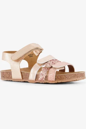 Groot Leren meisjes bio sandalen met glitters