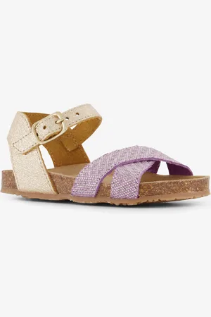 Groot Leren meisjes bio slippers goud