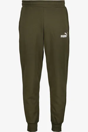 PUMA Ess Logo FL CL heren joggingbroek donkergroen