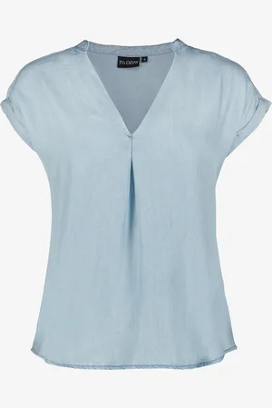 TwoDay Dames denim lyocell blouse