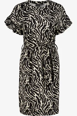 TwoDay Dames jurk met print beige