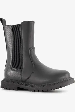 Blue Box Meisjes Chelsea boots met croco dessin