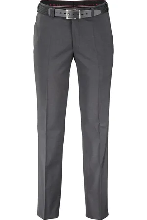 M.E.N.S. Pantalon wol met riem Madrid