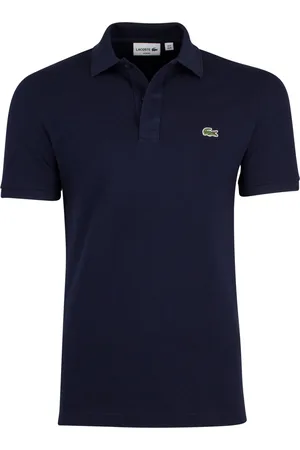 Lacoste Donkerblauwe polo slim fit effen katoen