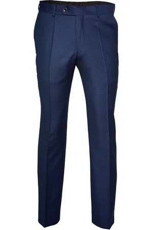 Roy Robson Pantalon birdseye donkerblauw