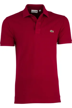 Lacoste Polo slim fit effen katoen