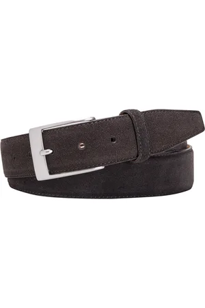 Profuomo Riem solid brown suède stitch