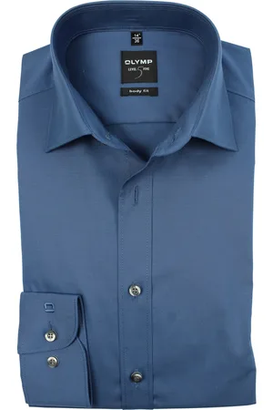 Olymp Level 5 overhemd rafblauw body fit