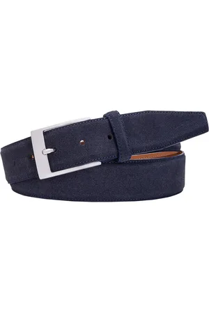 Profuomo Riem navy suède stitch