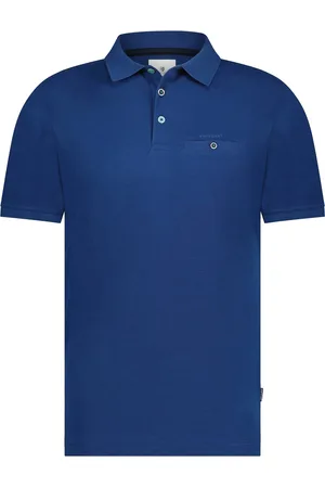 State of art Poloshirt wijde fit effen