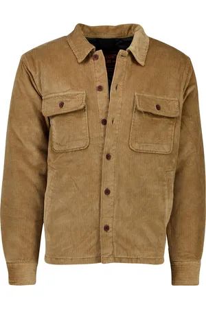 Superdry Overshirt ribstof slim fit katoen