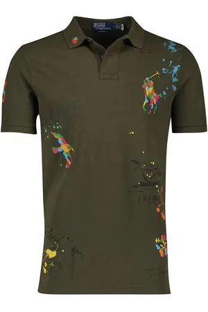 Ralph Lauren Poloshirt normale fit geprint katoen-stretch