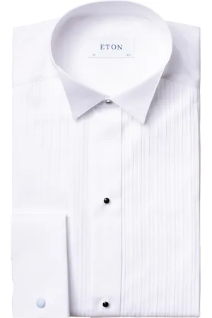 Eton Overhemd uni slim fit katoen