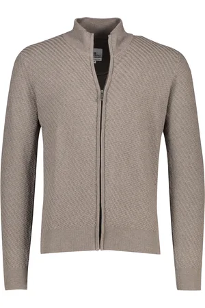 State of art Vest opstaande kraag rits effen katoen