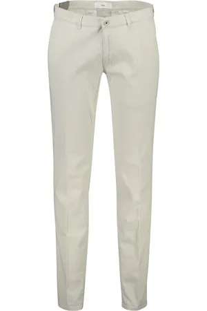Brax Chino beige effen katoen Silvio Slim Fit