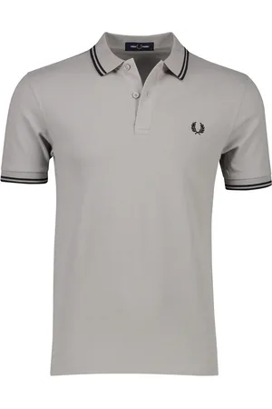 Fred Perry Polo normale fit effen katoen met zwarte strepen