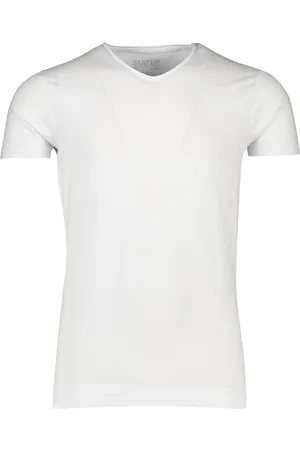 Slater T-shirt effen v-hals