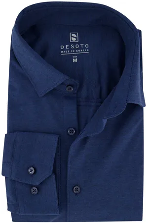 DESOTO Overhemd slim fit effen katoen