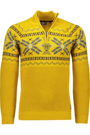 New Zealand NZA half-zip trui Charles gebreid print normale fit