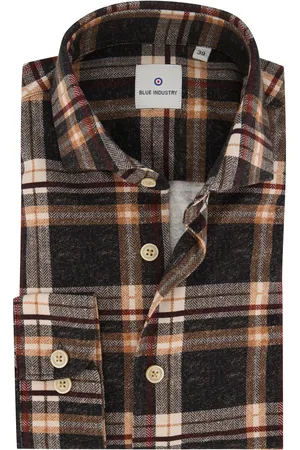 Blue Industry Casual overhemd normale fit geruit katoen