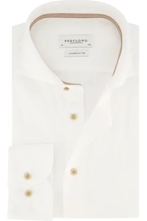 Profuomo Knitted overhemd katoen slim fit